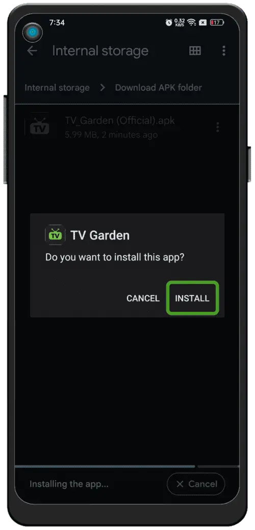 Install and open NBTV